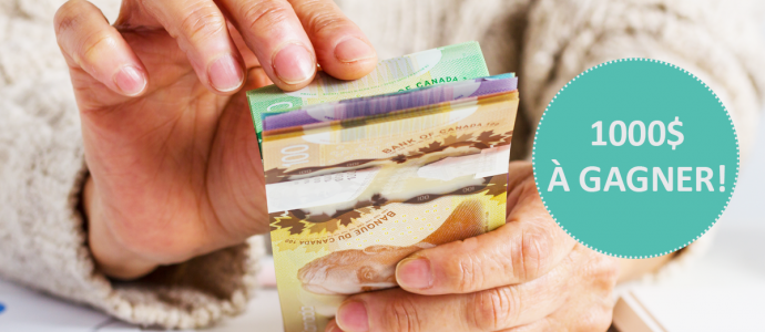 2019 MAI - Tirage de 1000$ en argent comptant