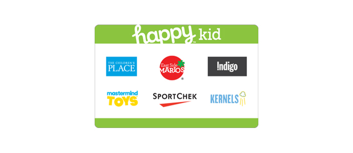 NOUVELLE RÉCOMPENSE | CARTE PRÉPAYÉE PHYSIQUE HAPPY KID DE 20$