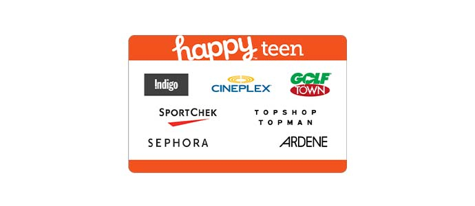 TIRAGE DE D'UNE CARTE-CADEAU HAPPY TEEN DE 25$