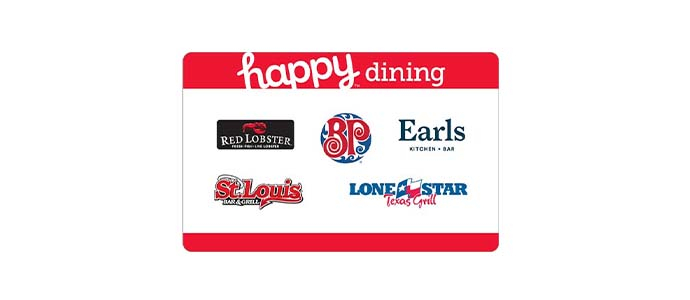 TIRAGE DE D'UNE CARTE-CADEAU HAPPY DINING DE 25$