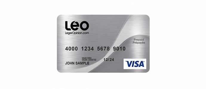 LEO FAIT TIRER UNE CARTE PRÉPAYÉE VISA* DE 20$