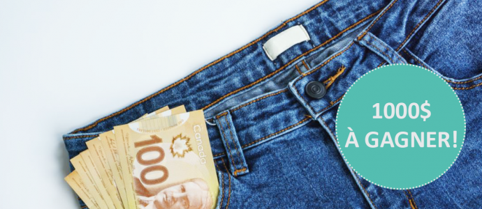 2020 JANVIER- tirage de 1000$ en argent comptant