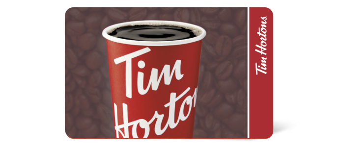 JULY 2022 | Win 1 of 5 $25 Tim Hortons Gift Cards