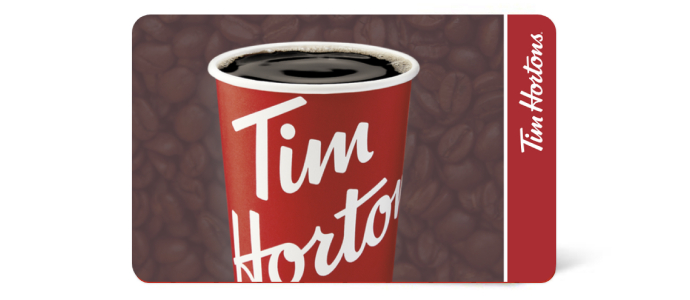 JULY 2022 | Win 1 of 5 $25 Tim Hortons Gift Cards