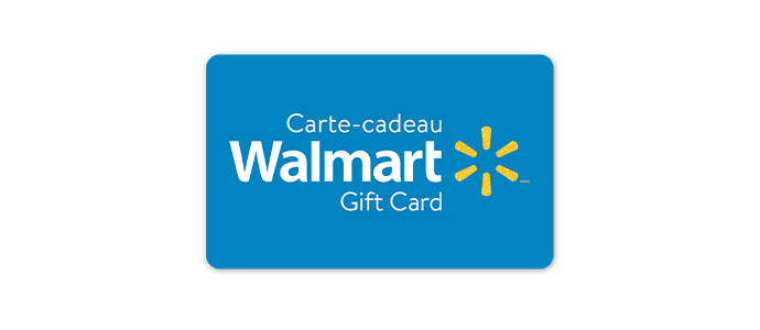 JUILLET 2022 | Tirage de 2 cartes-cadeaux Walmart Canada de 50$