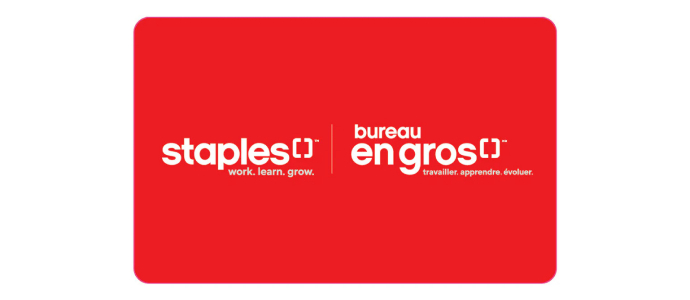 AUGUST 2022 | Win 1 of 2 $100 Staples Gift Cards