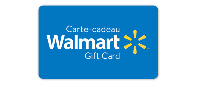 AOÛT 2022 | Tirage de 2 cartes-cadeaux Walmart Canada de 50$