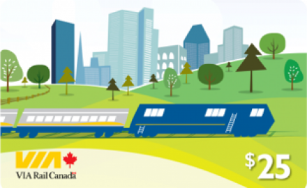 Win a $25 VIA Rail Gift Card