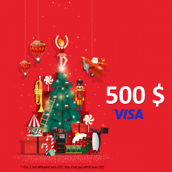 CONCOURS INSTAGRAM DÉCEMBRE 2021 – TIRAGE D’UNE CARTE VISA PRÉPAYÉE DE 500$